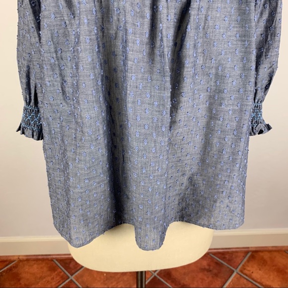 LOFT Off Shoulder Chambray Top - Picture 4 of 7